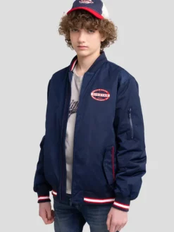 BIG STAR Kurtka zimowa CARMELO Granatowy Basic Fit