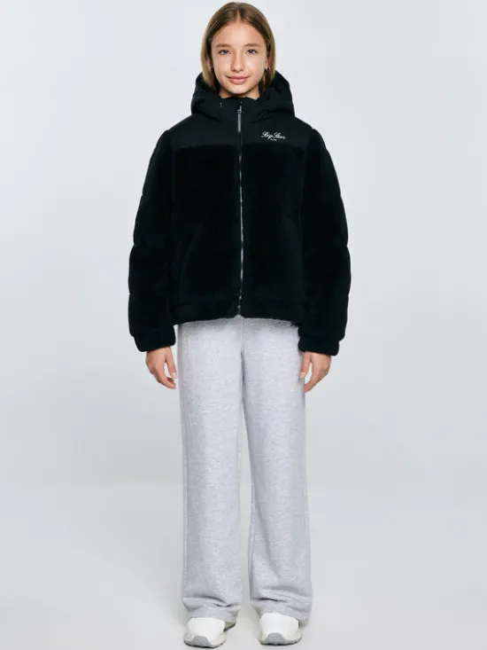 BIG STAR Kurtka zimowa KESJA Czarny Basic Fit