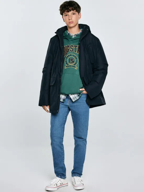 BIG STAR Kurtka zimowa OSKAR Granatowy Basic Fit