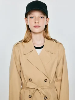 BIG STAR Płaszcz przejściowy ELISKA Beżowy Basic Fit