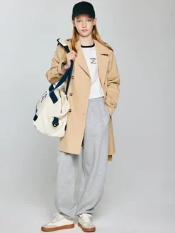 BIG STAR Płaszcz przejściowy ELISKA Beżowy Basic Fit