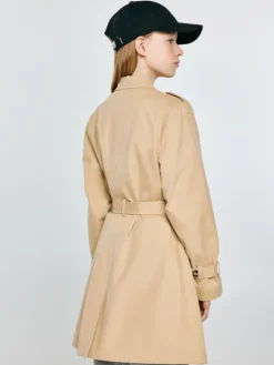 BIG STAR Płaszcz przejściowy ELISKA Beżowy Basic Fit