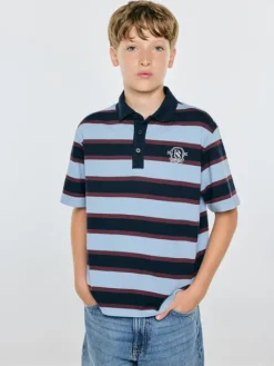 BIG STAR Polo HERON Niebieski Comfort Fit