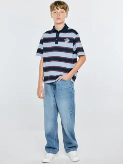 BIG STAR Polo HERON Niebieski Comfort Fit