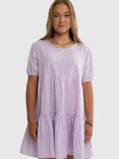 BIG STAR Sukienka codzienna AMELIA Fioletowy Comfort Fit