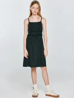 BIG STAR Sukienka letnia MIRCESI Czarny A-Line Fit