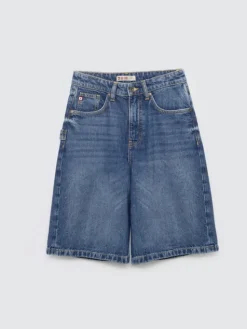 BIG STAR Szorty jeansowe ANDYS Granatowy Loose Fit
