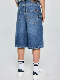 BIG STAR Szorty jeansowe ANDYS Granatowy Loose Fit