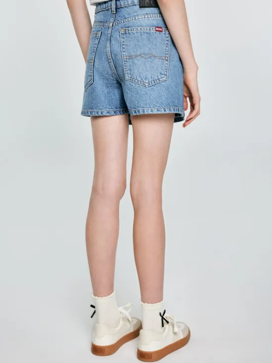 BIG STAR Szorty jeansowe JUNI Niebieski Basic Fit