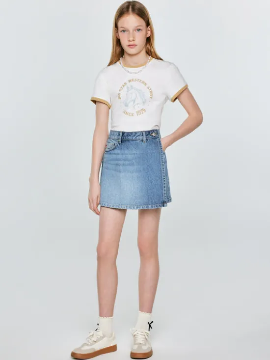 BIG STAR Szorty jeansowe JUNI Niebieski Basic Fit