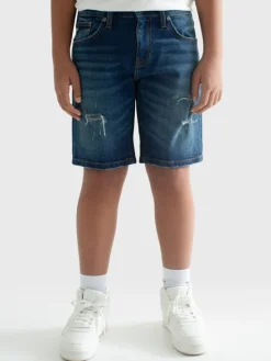 BIG STAR Szorty jeansowe MATT Granatowy Slim Fit