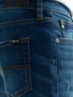 BIG STAR Szorty jeansowe MATT Granatowy Slim Fit