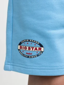 BIG STAR Szorty materiałowe LIANER Niebieski Basic Fit