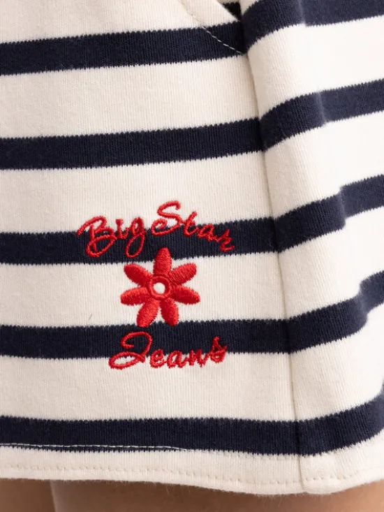 BIG STAR Szorty materiałowe MARUNASH Granatowy Basic Fit