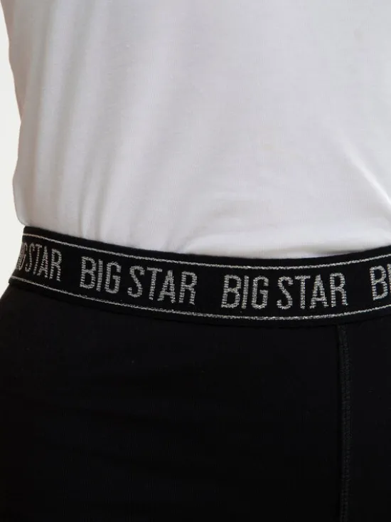 BIG STAR Szorty materiałowe NIKOLINASA Czarny Slim Fit