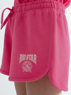 BIG STAR Szorty materiałowe SZORTENCJA Różowy Basic Fit