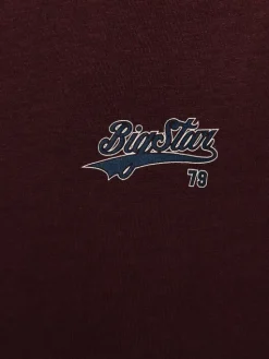 BIG STAR T-Shirt KOLA Bordowy Basic Fit