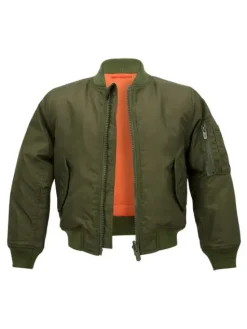 Brandit Kurtka bomber 6015.1.134-140 Zielony Regular Fit