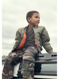 Brandit Kurtka bomber 6015.1.134-140 Zielony Regular Fit