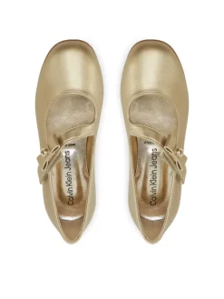 Calvin Klein Jeans Baleriny Ballerina V4A3-83042-1322 M Złoty