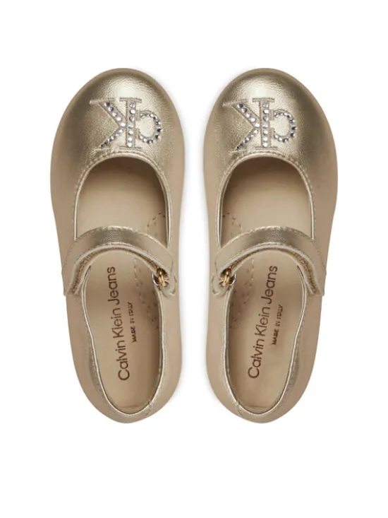 Calvin Klein Jeans Baleriny V1A3-80945-0220514 Złoty
