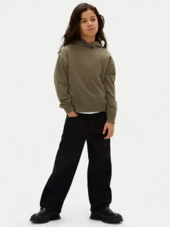 Calvin Klein Jeans Bluza Embro Logo IB0IB02525 D Zielony Relaxed Fit