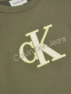 Calvin Klein Jeans Bluza IB0IB02411 Zielony Relaxed Fit