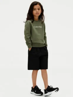 Calvin Klein Jeans Bluza Inst Logo IU0IU00680 D Zielony Regular Fit