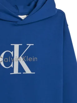 Calvin Klein Jeans Bluza Light Monologo IB0IB02615 Niebieski Regular Fit