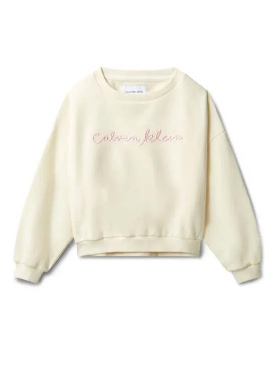 Calvin Klein Jeans Bluza LVCKSJB25G Beżowy Relaxed Fit
