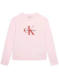 Calvin Klein Jeans Bluza Monogram IU0IU00714 Różowy Regular Fit