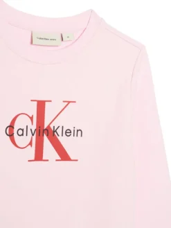 Calvin Klein Jeans Bluza Monogram IU0IU00714 Różowy Regular Fit