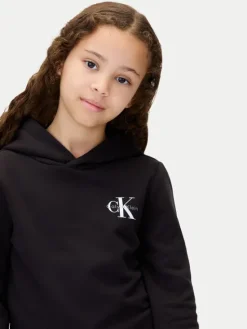 Calvin Klein Jeans Bluza Small Monogram IU0IU00712 Czarny Regular Fit