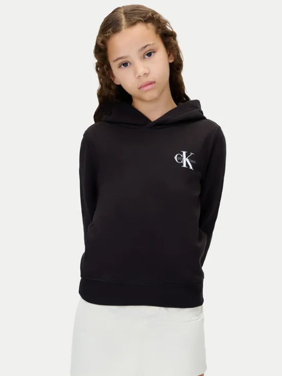 Calvin Klein Jeans Bluza Small Monogram IU0IU00712 Czarny Regular Fit