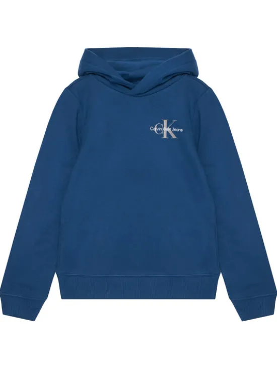 Calvin Klein Jeans Bluza Small Monogram IU0IU00266 D Niebieski Regular Fit