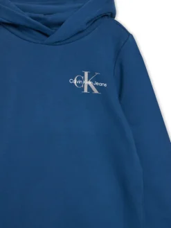 Calvin Klein Jeans Bluza Small Monogram IU0IU00266 D Niebieski Regular Fit