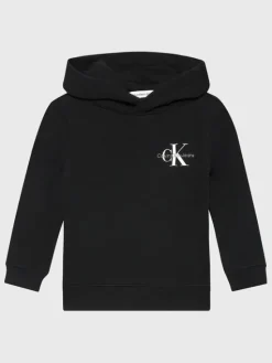 Calvin Klein Jeans Bluza Small Monogram IU0IU00266 Czarny Regular Fit
