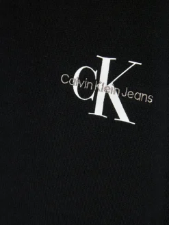 Calvin Klein Jeans Bluza Small Monogram IU0IU00266 Czarny Regular Fit