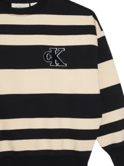 Calvin Klein Jeans Bluza Striped Modern IB0IB02558 Czarny Regular Fit