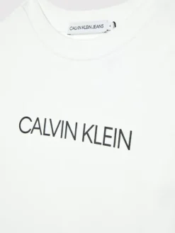 Calvin Klein Jeans Bluza Unisex Institutional Logo IU0IU00162 Biały Regular Fit