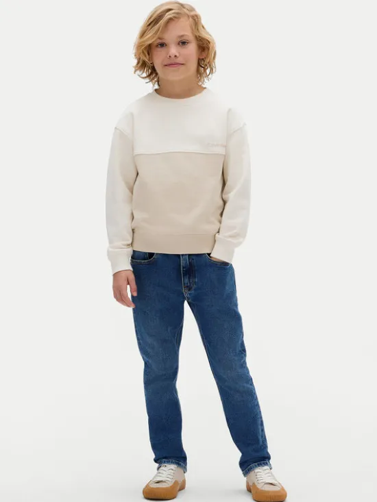 Calvin Klein Jeans Jeansy Dad IB0IB02540 D Niebieski Loose Fit