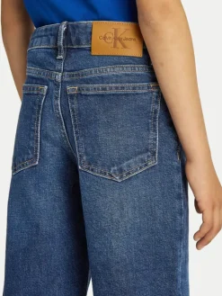 Calvin Klein Jeans Jeansy IG0IG02710 Granatowy Wide Leg
