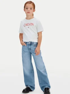 Calvin Klein Jeans Jeansy IG0IG03053 Niebieski Wide Leg
