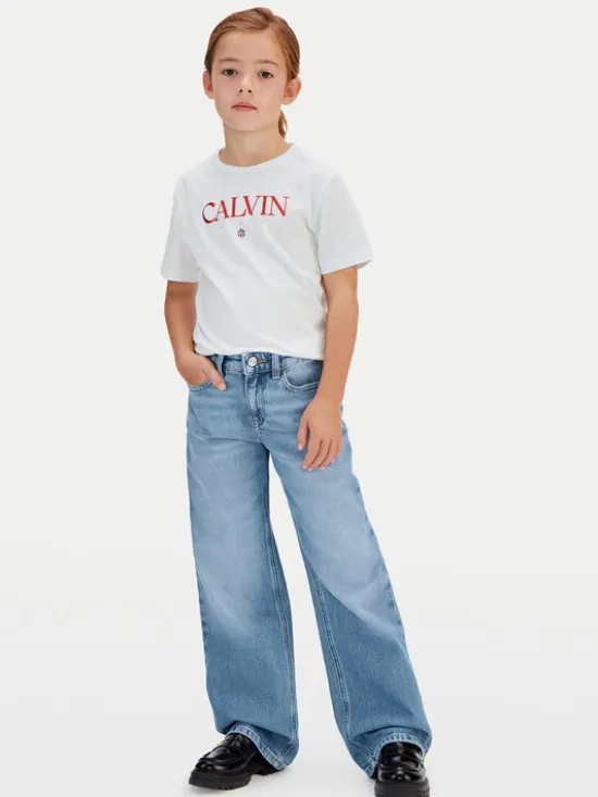Calvin Klein Jeans Jeansy IG0IG03053 Niebieski Wide Leg