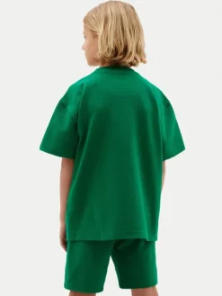 Calvin Klein Jeans Komplet t-shirt i spodenki Ottoman LVCKSJI19B Zielony Regular Fit
