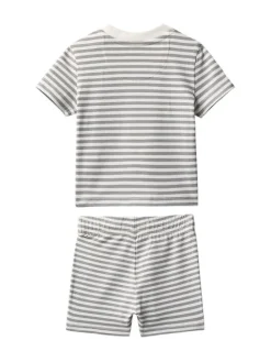 Calvin Klein Jeans Komplet t-shirt i spodenki LVCKSJI12B Szary Regular Fit