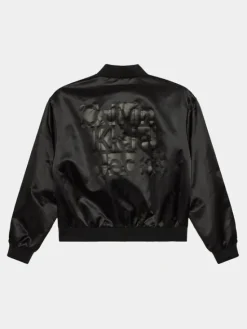 Calvin Klein Jeans Kurtka bomber IB0IB01980 Czarny Regular Fit