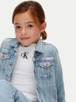 Calvin Klein Jeans Kurtka jeansowa LVCKSJD00G Niebieski Regular Fit