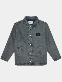 Calvin Klein Jeans Kurtka jeansowa Skater IU0IU00537 Niebieski Relaxed Fit