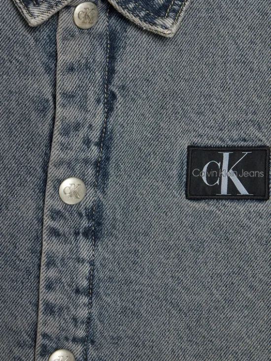 Calvin Klein Jeans Kurtka jeansowa Skater IU0IU00537 Niebieski Relaxed Fit